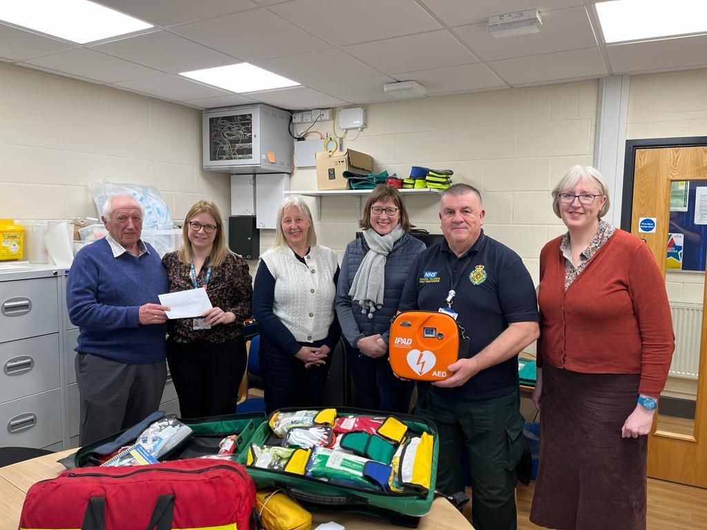 The Coastal Villages Community First Responder Group receive donation from the family of Yvonne Archer