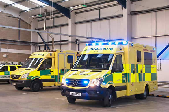 Ambulance Blue Lights in Depot